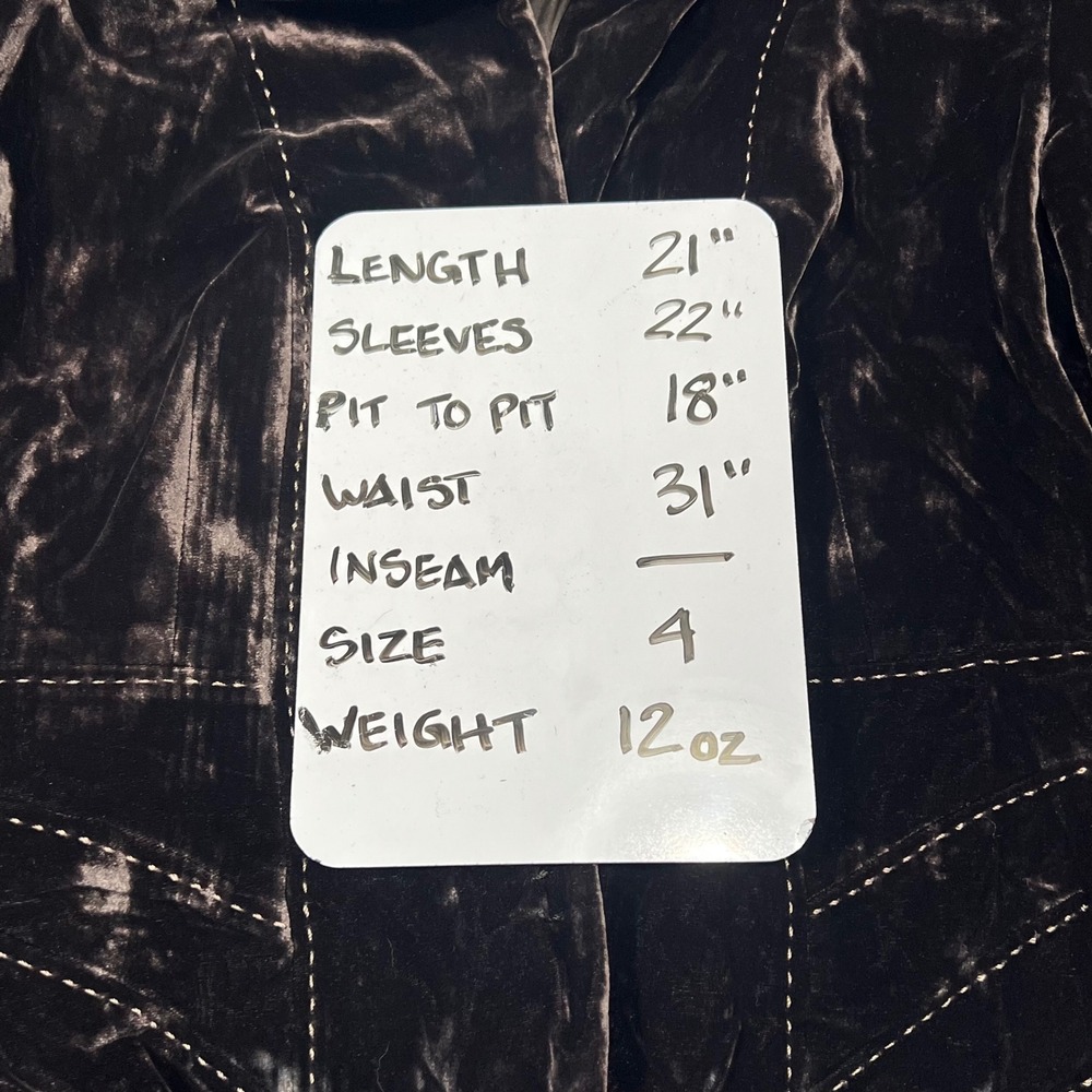 Elie Tahari Chocolate Brown Silk Blend Velvet Blazer Form Fitting Shawl Collar 4 - Picture 8 of 11